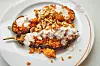 Aubergine mit Gemüse-Bulgur-Füllung