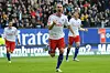 HSV-Stürmer Mladen Petric jubelt