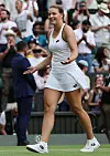 Jule Niemeier nach ihrem Sieg über Heather Watson