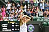 Tatjana Maria nach ihrem Sieg gegen Jelena Ostapenko