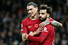 Darwin Nunez (l.) und Mohamed Salah (r.).