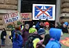 Schild Demonstration A26 Ost Gericht