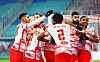 Die Spieler von RB Leipzig feiern ein Tor.
