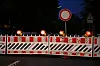Eine Straßensperrung (Symbolfoto).