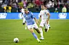 Manchester Citys Erling Haaland am Ball