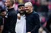 Steffen Baumgart und Christian Streich umarmen sich