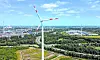 Ein Windrad auf dem Energieberg in Georgswerder