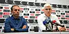 St. Pauli-Sportchef Andreas Bornemann (r.) nimmt seinen Coach Jos Luhukay (l.) nach dem 0:4-Debakel in Hannover in die Pflicht.