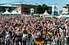 Menschenmassen im „Fanpark“ zur Fußball-WM 2018. Zur EM 2024 ist in Hamburg wieder Public Viewing geplant.