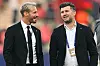 Martin Ehrenreich und Andreas Schicker unterhalten sich nach Spiel gegen Brest
