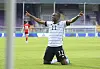 Youssoufa Moukoko bejubelt ein Tor im Nationaltrikot