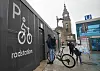 Das neue Fahrradparkhaus am Hamburger Hauptbahnhof.
