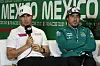 Sergio Perez und Fernando Alonso bei einer Pressekonferenz.