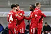 Die HSV-Profis bejubeln de Sieg in Darmstadt