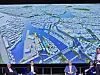 Die Politiker bei der Präsentation der Visualisierungen für eine Olympia-Bewerbung Hamburgs.