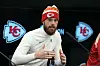 Harrison Butker bei einer Pressekonferenz
