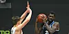Riesen unter sich: Christ Koumadje von Alba Berlin und Maik Kotsar (l.) von den Hamburg Towers