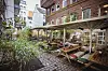 Der Innenhof des Pizza-Restaurants wird jetzt umgebaut.