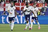 Harry Kane, Jude Bellingham und John Stones gegen Dänemark