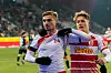 Elias Huth und Tobias Eisenhuth nach Tor für Jahn Regensburg