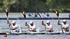 Die deutschen Kanuten auf dem Wasser