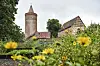 Ein Blick auf die Burg Stargard aus dem historischen Wurz- und Krautgarten.