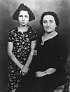 Ruth Zuckermann, geb. 1931, hier mit ihrer Mutter. Deportiert am 11. Juli 1942 nach Auschwitz