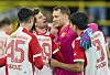 Bayern-Spieler bejubeln Sieg gegen Dortmund