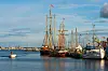 Der Hafen von Eckernförde an der Ostsee