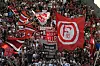 Fans der Fortuna Düsseldorf auf der Tribüne