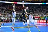 Juri Knorr war von den nordmazedonischen Abwehr nicht zu stoppen. Der Spielmacher traf zehn Mal.