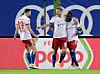 Der HSV jubelt: Gegen Erzgebirge Aue gelang ein 3:0-Sieg.