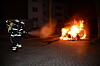 Die Feuerwehr löscht einen Wagen in Mümmelmannsberg.