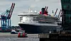 Das Kreuzfahrtschiff „Queen Mary 2“ lief am Mittag in den Hafen ein.