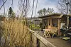 Die Sauna am Teich des Entdeckergartens wird von den Mitgliedern genutzt.