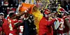 Nach dem Sieg im Super Bowl gab es eine klebrige Dusche für Andy Reid, den Head Coach der Kansas City Chiefs.