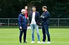 Kölns Trainer Steffen Baumgart, Geschäftsführer Christian Keller und Thomas Kessler als Leiter des Lizenzbereichs