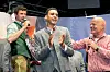 Jamal Musiala bei der Meisterfeier der Bayern
