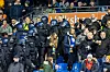 Polizei im Eintracht-Stadion im Fan-Block.