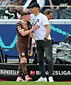 St. Pauli-Trainer Alex Blessin und Philipp Treu