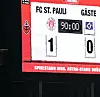 Anzeigetafel St. Pauli HSV