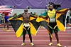 Oblique Seville und Kishane Thompson feiern Jamaikas Doppelsieg im 100-Meter-Finale