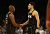 Devin Booker (rechts) und Chris Paul