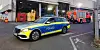 Feuerwehr und Polizei an der Einsatzstelle in Billbrook.