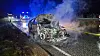 Auf Bundesstraße im Norden – Mercedes brennt aus