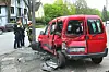 Der Citroen wurde durch den Unfall stark beschädigt.