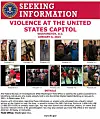 Fahndungsplakat des FBI nach Kapitol-Sturm