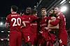 Liverpools Spieler jubeln nach einem Tor.