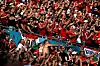 Ungarische Fans im Stadion