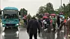 Um 18.49 Uhr fuhr das DFB-Team am Dienstag in Herzogenaurach vor - im strömenden Regen.